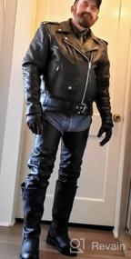 img 7 attached to Xelement B7100 Мужская куртка для мотоцикла из черной кожи 'Classic' - товар высшего качества, размер большой.