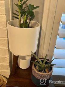 img 6 attached to Set Of 2 POTEY 5 Inch Concrete Succulent Planters With Drainage Holes - Flowerpots For Indoor Plants, Bonsai Containers (Plant NOT Included)