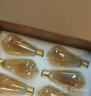 img 1 attached to Brighten Up Your Space With Vintage Edison Light Bulbs - 4 Pack Of 60 Watt Dimmable Incandescent Bulbs With Antique Filament Design review by Bradley Wacks