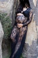 img 1 attached to COSYOU Maternity Dress For Photography Baby Shower Long Gown Lingerie Floral Lace Nightgown Oversized Bikini Cover Up review by Stephanie Bolotova