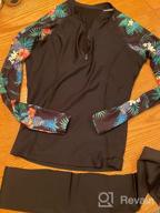 img 1 attached to Stay Comfortable And Stylish At The Beach With Daci Women'S 2-Piece Rash Guard Swimsuit review by Lisa Green