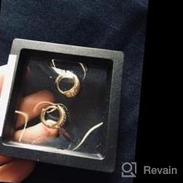 img 1 attached to 💎 Exquisite 18K Gold Plated Inside-Out Hoop Earrings with CZ: A Luxurious Accessory review by Amanda Dunn