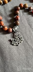 img 6 attached to Healing Gemstone Mala Bead Bracelet - 7 Chakra 108 Prayer Necklace For Yoga Meditation