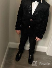 img 8 attached to 🤵 Golden Jacquard Boyland Tuxedo Formal Attire for Boys