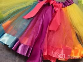 img 5 attached to SENLIXIN Layered Rainbow Colorful Ruffle Girls' Clothing for Skirts & Skorts