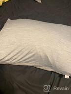 img 1 attached to LUXEAR Cooling Pillowcase Queen Size, 2 Pack Arc-Chill Cool Pillowcases with Hidden Zipper, Double-Side Design [Oeko-TEX Certified], Anti-Static, Skin-Friendly, Machine Washable Pillow Cases - Gray review by Cedrick Ayudara
