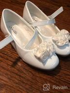 img 1 attached to STELLE Floral T10 White Flats for Girls' School Uniforms review by Chris Fields