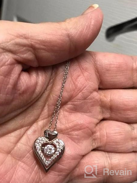 img 1 attached to Dancing Heart ✦Eternal Love✦ Valentine's Day Necklace - Gifts for Women, Rose Gold Heart Necklace - Fine, Lovely Jewelry Gifts for Her, Girls, Girlfriend review by Kim Jackson