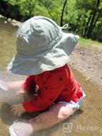 img 1 attached to UPF 50+ Cotton Infant Sun Hat For Baby Girls And Boys – Wide Brim Toddler Beach Hats For Boys And Girls review by Philip Anderson