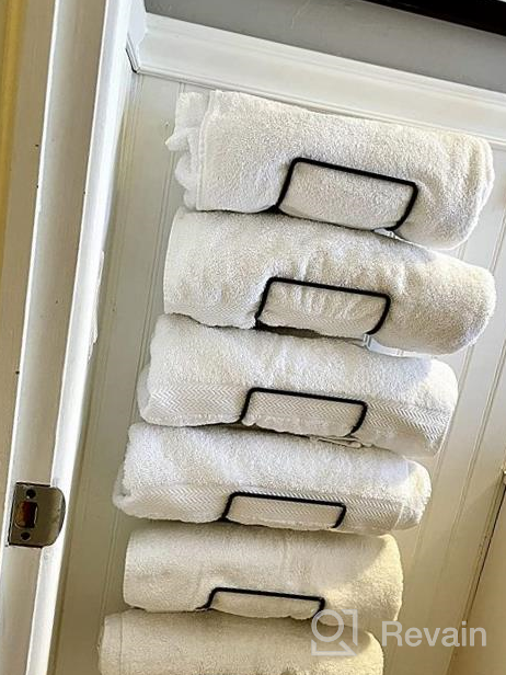 img 1 attached to 🧺 Sorbus Towel Rack Holder - Wall Mount Storage Organizer for Linens (Silver) review by Sandro Pierce
