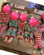 img 1 attached to 100% Cotton Family Feel Striped Christmas Pajamas 🎄 Set for Boys and Girls - 2 Piece PJ Set review by Larry Lackings
