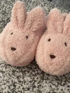 img 1 attached to Adorable Bunny Slippers for Toddler Girls 🐰 and Boys - ZHENTAO Winter Indoor Fluffy Shoes review by Vivian Eker