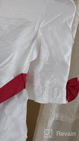 img 5 attached to Солнечная мода для девочек, красное платье для вечеринки с длинными рукавами и бантом из кружева