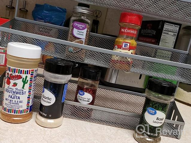 img 1 attached to 4-Pack Wall Mount Spice Rack Organizer With Shelf Storage For Cupboards And Pantry Doors - Bronze Finish review by Michael Norwood