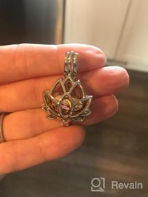img 8 attached to 🌸 Hollow Lotus Flower Cremation Necklace: A Beautiful Memorial Urn Locket Jewelry for Ashes - Keepsake Necklace for Loved Ones