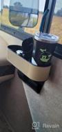 img 1 attached to Beige Car Seat Organizer with Cup Drink Holders - Multi-purpose Gap Filler Storage Box for Reduced Distracted Driving, Phone Mount, Mug, Bottle, Cellphones, Coasters, Wallet, Cards review by Carlos Cardoso