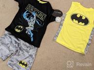 img 1 attached to Warner Bros. Batman and The Flash Superhero Short Sleeve T-Shirt, Tank Top, and Mesh Shorts Set for Justice League Boys review by Kristopher Rodriguez