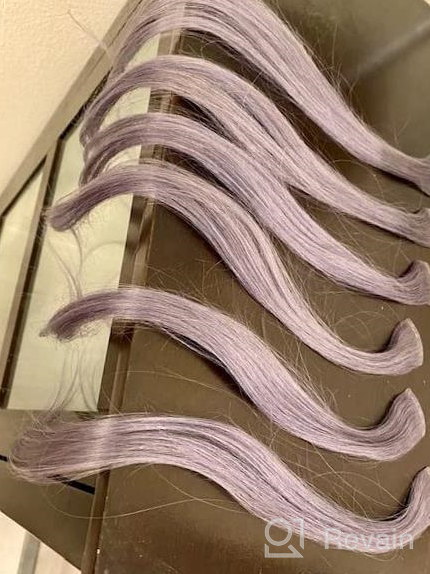 img 1 attached to Clip In Colored Hair Extensions 100% Real Human Hair 18 Inch, Lake Blue Hair Extensions Clip In Human Hair, Straight Hair Hairpieces Highlights Clip In Hair Extension For Kids Girls Women 6 Pieces review by Laura Thompson