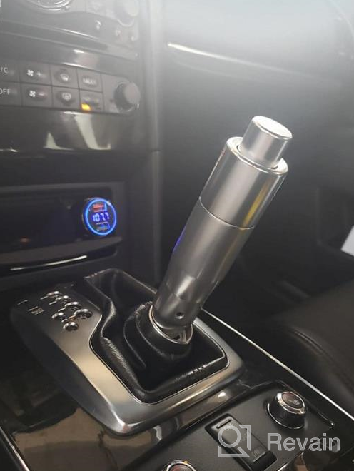 img 1 attached to Upgrade Your Car Shifting With Lunsom Automatic Shift Knob - Aluminum Alloy Shifter Lever Handle With Push Button And Long Gear Stick (Blue) review by John Naidu