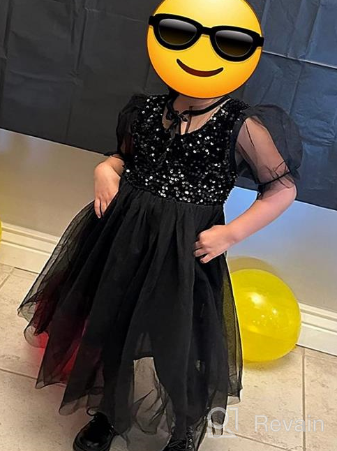 img 1 attached to Stunning Sequin Tulle Princess Pageant Sundress for Black Girls review by Danielle Martinez