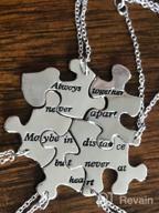 img 1 attached to Stylish Lux Accessories Burnish Gold Always Together Puzzle Best Friends BFF Necklace - A Perfect Keepsake review by Dante Jeppi