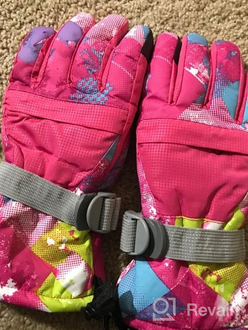 img 1 attached to Waterproof PU Touch Screen Winter Gloves for Boys, Girls, Men, Women - Momoon Ski Gloves review by Derek Pape