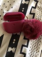 img 1 attached to Soft Silicone AirPods 3 Case Cover With Fur Ball Keychain - Shockproof Protective Cover For 2021 Version Charging Case With Visible Front LED - Ideal For Women And Girls - Light Purple By OULUOQI review by Travis Carter