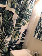 img 1 attached to LIVILAN Tropical Shower Curtain, Green Shower Curtain, Plant Shower Curtain, Leaf Shower Curtain, Botanical Shower Curtain Set With 12 Hooks, 72X84 Inches, Jungle Bathroom Decor review by Stephen Russian