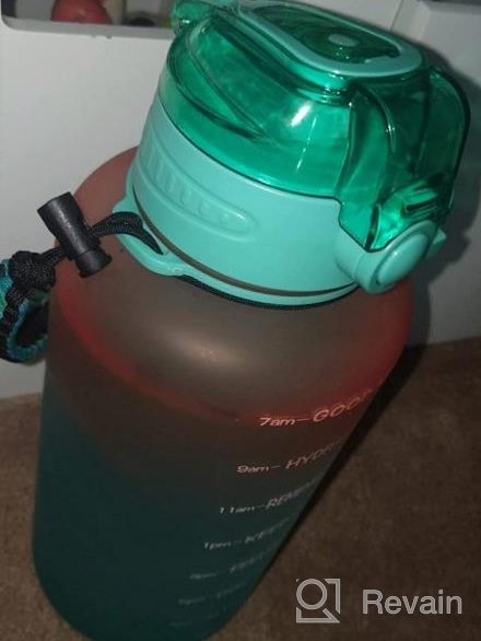 img 1 attached to Fidus Motivational 1 Gallon Water Bottle With Paracord Handle, Time Marker, And Removable Straw - BPA-Free Leakproof Water Jug For Increased Hydration Throughout The Day review by Justin Kautzman