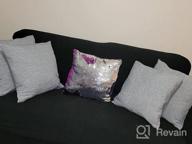 img 1 attached to Set Of 4 Deconovo Textured Throw Pillow Covers - Lilac Spring 16X16 Inch, Solid Cushion Cover With Invisible Zipper For Sofa Couch Toss Pillows (No Inserts) review by Gene Evans