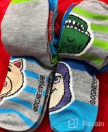 img 1 attached to Colorful Toy Story 4 Boys' Blue No Show Socks in Medium Size review by Motogp Portillo