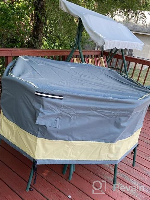 img 1 attached to 84 Inch Waterproof & Heavy Duty Patio Furniture Covers - 600D Oxford Cloth Outdoor Table Cover For Dining Set review by Douglas Jakab