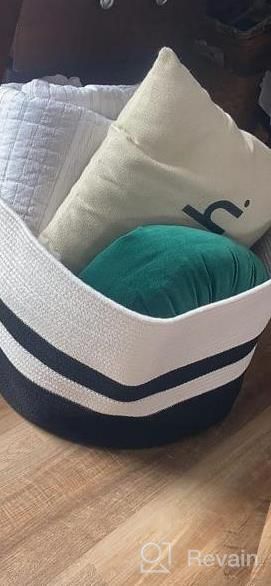 img 1 attached to Organize In Style With COSYLAND'S Extra Large Woven Cotton Laundry Basket review by Dominic Kimbro