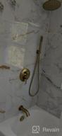 img 1 attached to Brass Rain Shower Tub Set With 8 Inches Shower Head And Handheld Shower, Including Tub Spout And Rough In Valve - Sumertain Shower System In Brushed Gold Finish review by Brandon Battaglia