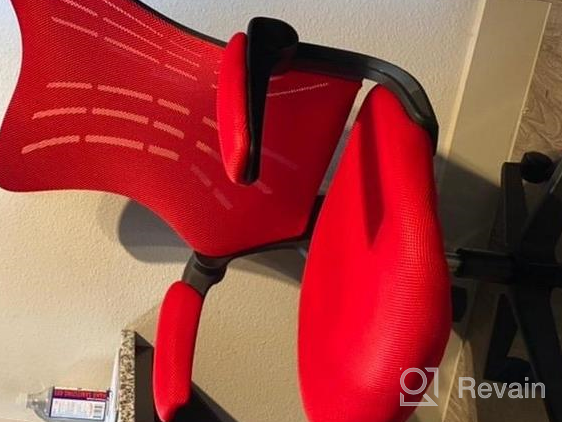 img 1 attached to Comfortable And Ergonomic Furmax Desk Chair With Flip-Up Arms And Mesh Back For Optimal Support And Mobility review by Sean Florence