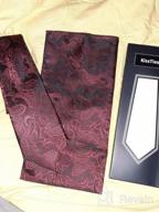 img 1 attached to KissTies Mens Extra Long Tie Paisley Pattern Necktie + Gift Box (63'' XL) review by Amy Cook