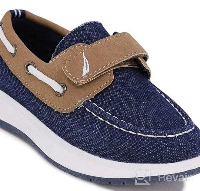 img 1 attached to Nautica Kids Boys Loafers Casual Boat Shoes - (Toddler/Little Kid) with One Strap Fastening review by Mike Betzing