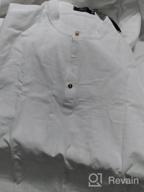 img 1 attached to Loose-Fit Linen Henley Shirt For Men | Solid T-Shirt | 3/4 And Long Sleeve | Casual Beach And Roll Up Tops review by Ricky Snyder