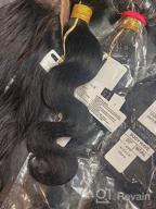 img 1 attached to ALLRUN Brazilian Body Wave Hair Bundle Set With T Part Closure (26 28 30+20Inch) - 100% Unprocessed Virgin Human Hair Extensions, 3 Bundles With Lace Closure For Stunning Hairstyles review by Darryl Buck