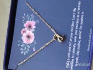 img 1 attached to Dainty Tiny Initial Necklace: Personalized 14K Gold Plated Letter Pendant for Women, Girls, and Children review by Aaron Martin