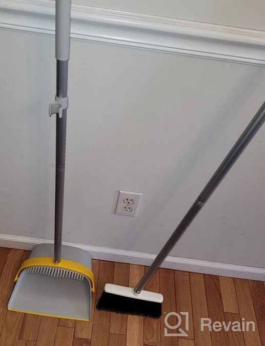 img 1 attached to Upgrade Your Cleaning With Yocada'S 52" Long Handle Broom And Dustpan Set - Perfect For Home, Kitchen, Office, And Pet Hair Cleanup! review by Caleb Eichbauer