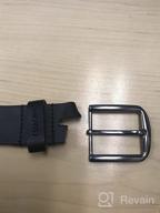 img 1 attached to Premium Leather Ratchet Belts for Men - Adjustable, Comfortable Men's Accessories by Chaoren review by Adam Jauregui