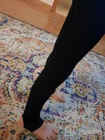 img 5 attached to 🔥 Warm Winter Footed Tights: HowJoJo Girls Fleece Lined Leggings, High Waist Pants