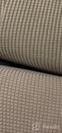 img 1 attached to H.VERSAILTEX Navy Jacquard Textured Twill Sofa Cushion Covers - High Stretch Slipcovers For Individual Seats. review by Theresa Mcdonald