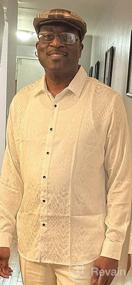 img 6 attached to ZEROYAA Хипстер Джаккардовая рубашка ZLCL32, бордовый, размер X-Large для мужчин