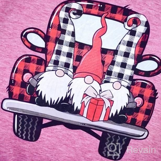 img 1 attached to Get Festive With Dresswel Womens Christmas Elk Print T Shirts And Plaid Graphic Sweatshirts review by Veronica Holmes