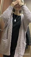 img 1 attached to Saodimallsu Women'S Chunky Popcorn Cardigan Oversized Open Front Boyfriend Batwing Long Sleeve Fuzzy Knit Sweaters review by Alexis Queen