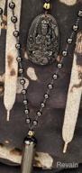 img 1 attached to Authentic 100% Pure Obsidian Zodiac Bodhisattva Pendant Necklace - Natural Amulet Talisman review by Muharik Khalifa