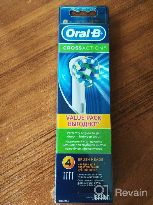 img 2 attached to 💡 4 Pack of Oral-B Cross Action Electric Toothbrush Replacement Brush Heads review by Eh Shee Lay ᠌