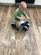 img 1 attached to Baby Balance Bikes: No-Pedal 4-Wheeled Bicycle For 10-24 Month Old Toddlers. Perfect First Birthday Or Holiday Gift For Boys And Girls! review by Michael Hawkins